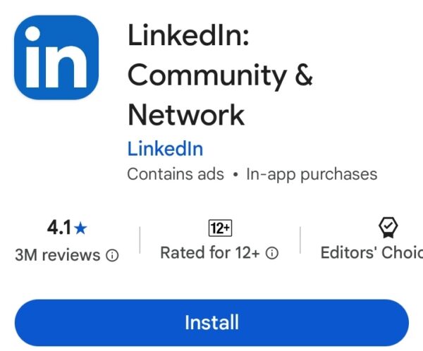 Linkdin App Download Image Google Play store