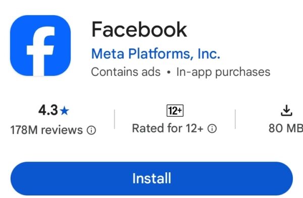 face book download image Google play store