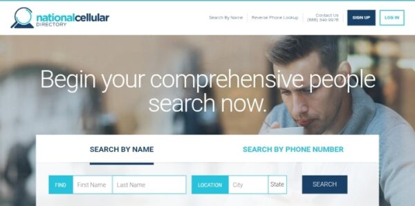 – National Cellular Directory websíte screenshot