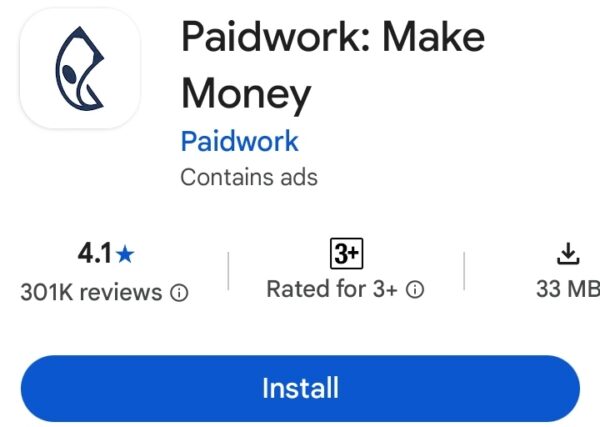 Paid Work make money app