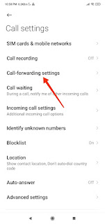 Call Forwording Setting