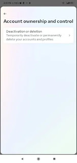 deactivation or deletion