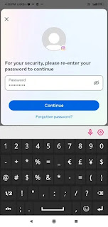 instagram password