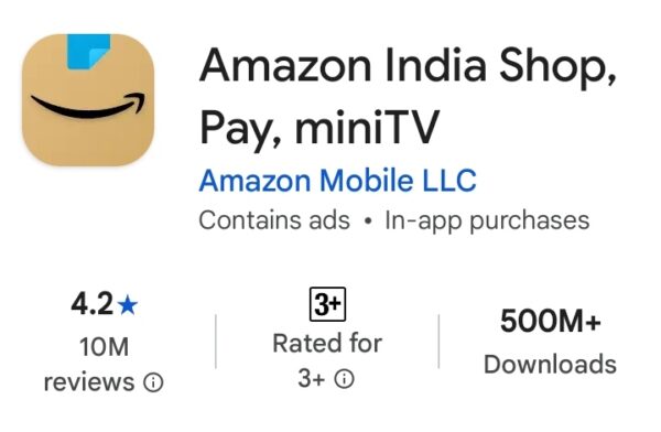 Amazon shopping aur bill payment ke liye trusted cashback dene wala app hai