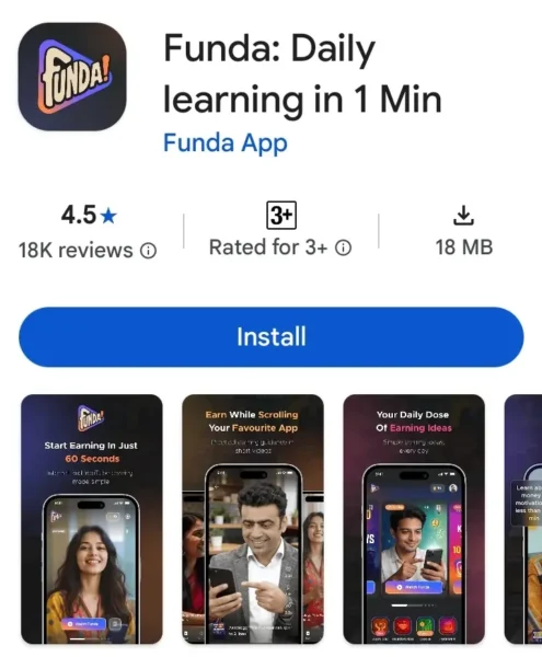 Funda Daily learning in 1 Min App download on Google Play Store