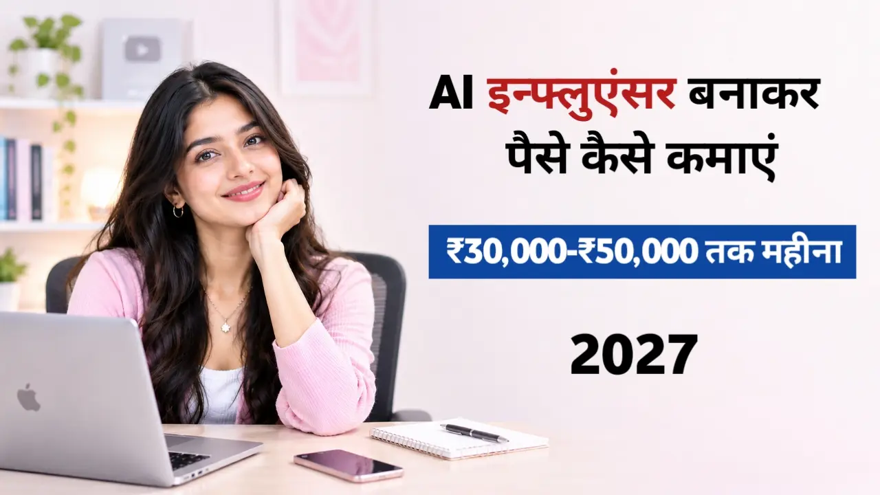 AI इन्फ्लुएंसर बनाकर पैसे कैसे कमाएं, ₹30,000-₹50,000 महीना 2027 का तरीका